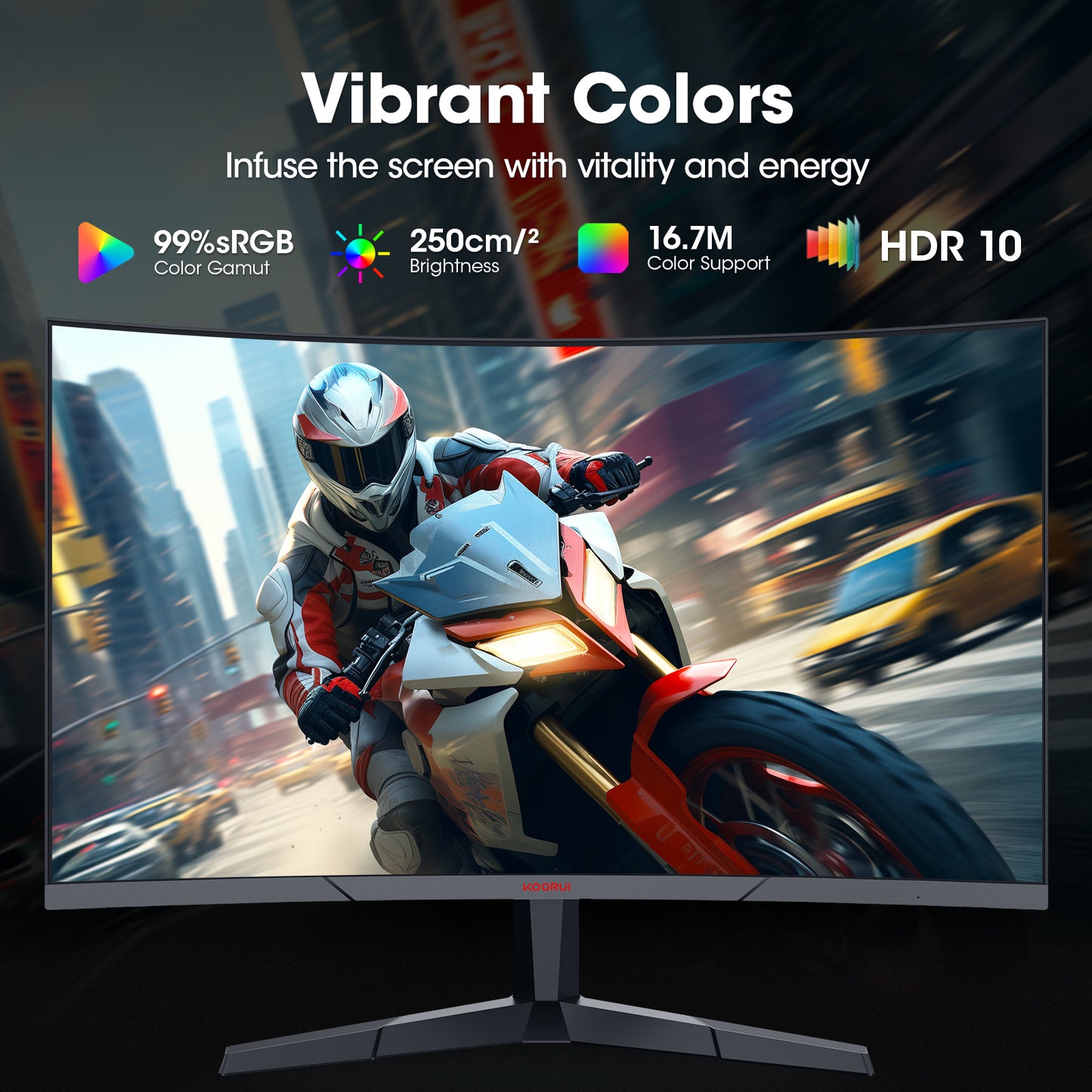 27 Inch Curved Gaming Monitor, 180Hz FHD Computer Monitors, 100% Srgb, Adaptive-Sync, 27E6CA