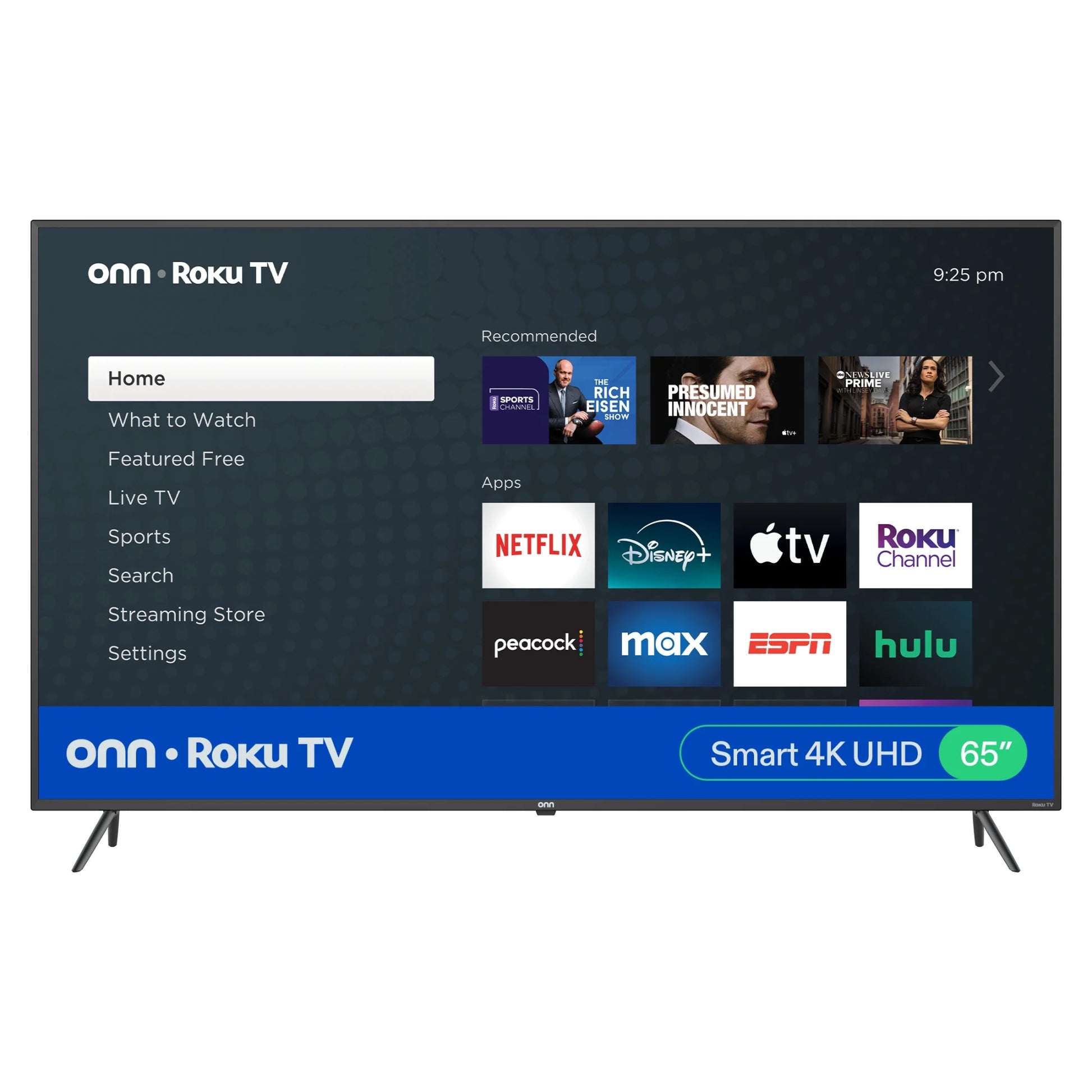 65” Class 4K UHD (2160P) LED Roku Smart Television HDR (100012587)
